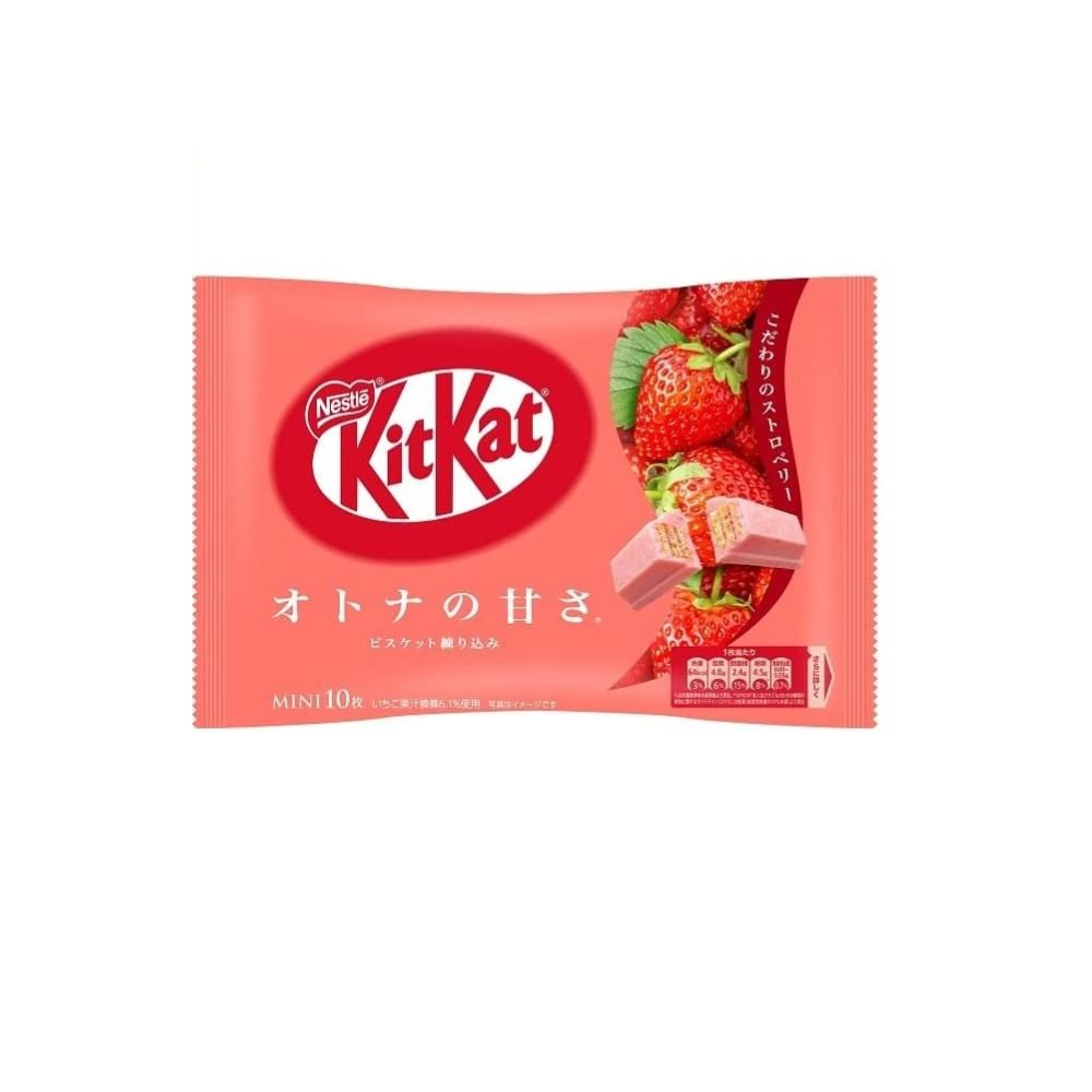 Nestlé KitKat Strawberry Chocolate Mini Wafer Biscuits 113g (10 Pieces) – Japanese Edition Strawberry Flavour - Xihaha Oriental Food & Gifts