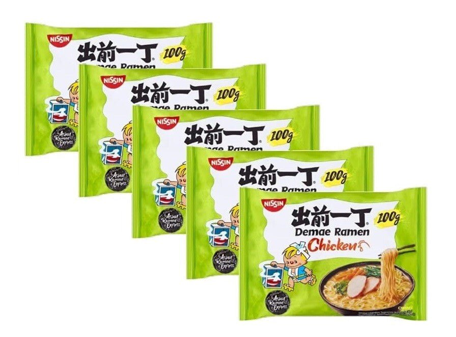 NISSIN Chicken Flavour Demae Ramen Instant Noodles 100g x 5 packs - Xihaha Limited
