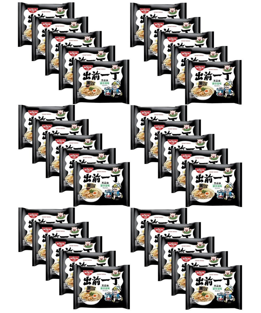 Nissin Demae Ramen Black Garlic Oil Tonkotsu Flavour Instant Noodle 100g x 30 - Xihaha Limited
