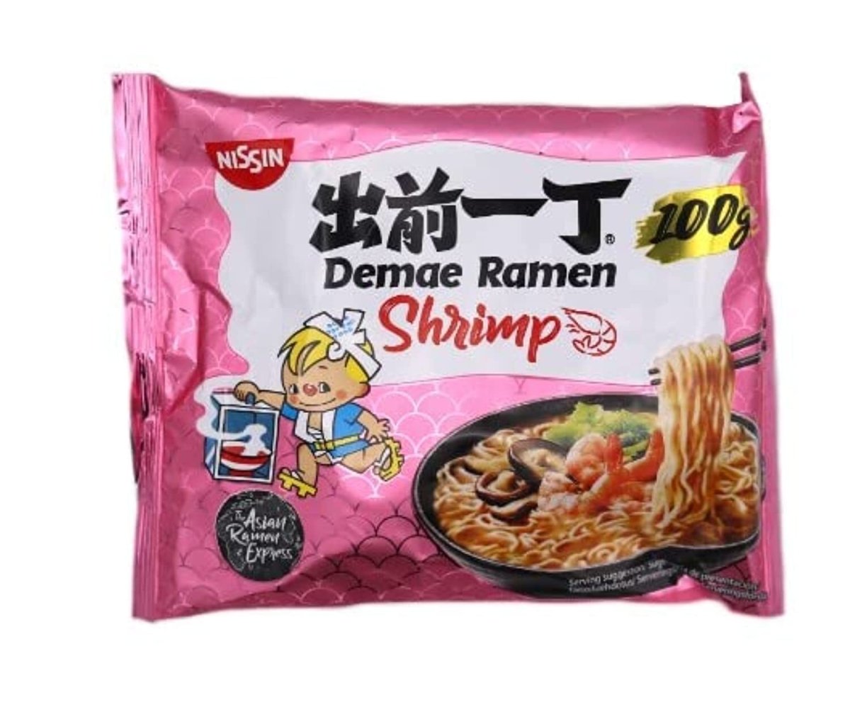 Nissin Demae Ramen Shrimp Noodles 100G x 5 Packs - Xihaha Limited