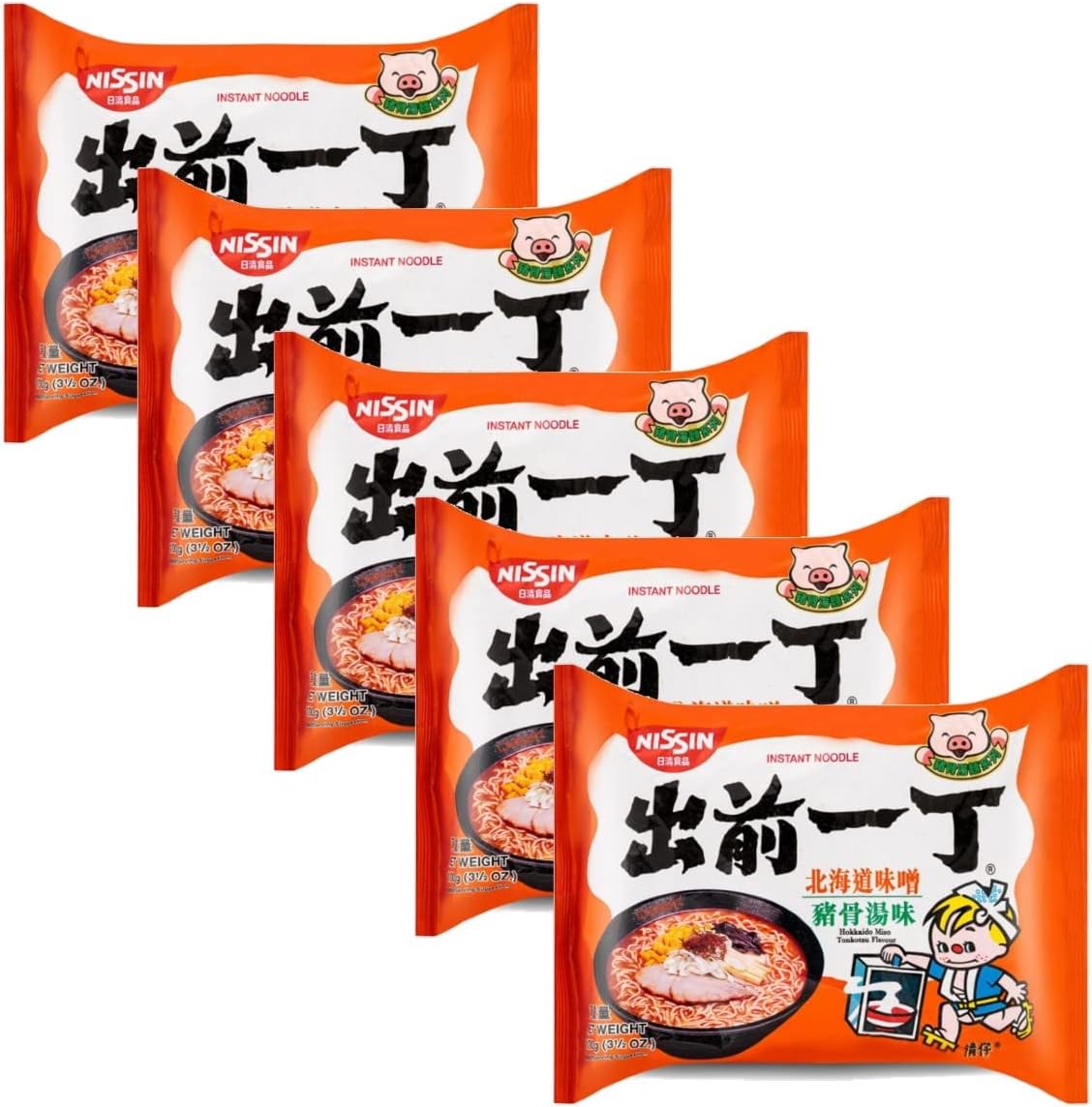 Nissin Instant Noodle Miso Tonkotsu Flavour 100g 5 packs - Xihaha Limited