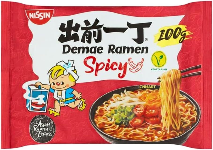 Nissin Japanese Demae Ramen Instant Noodles Spicy Flavour, Vegan 100g x 5 packs - Xihaha Limited