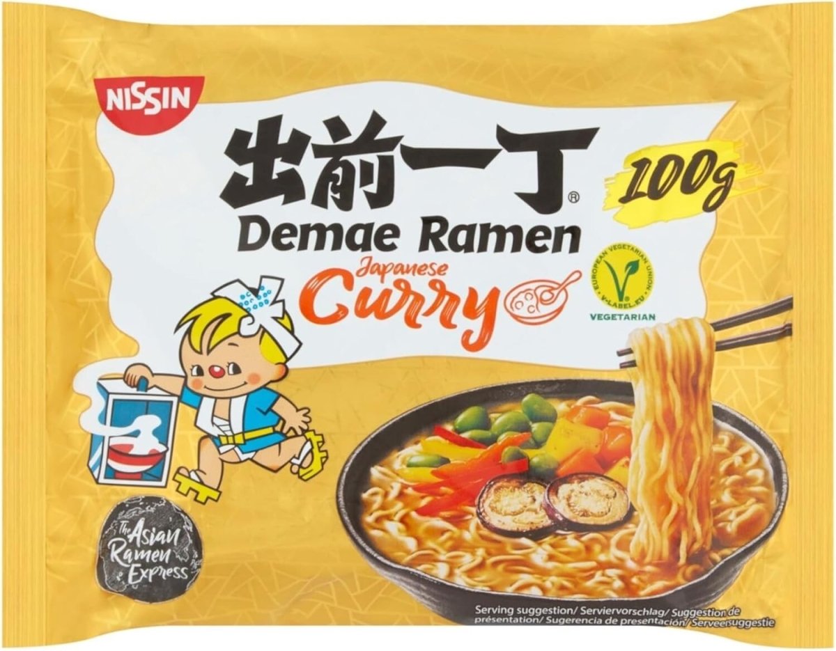 Nissin Ramen Instant Japanese Curry Flavour Noodle Vegetarian 100g - Choose - Xihaha Limited