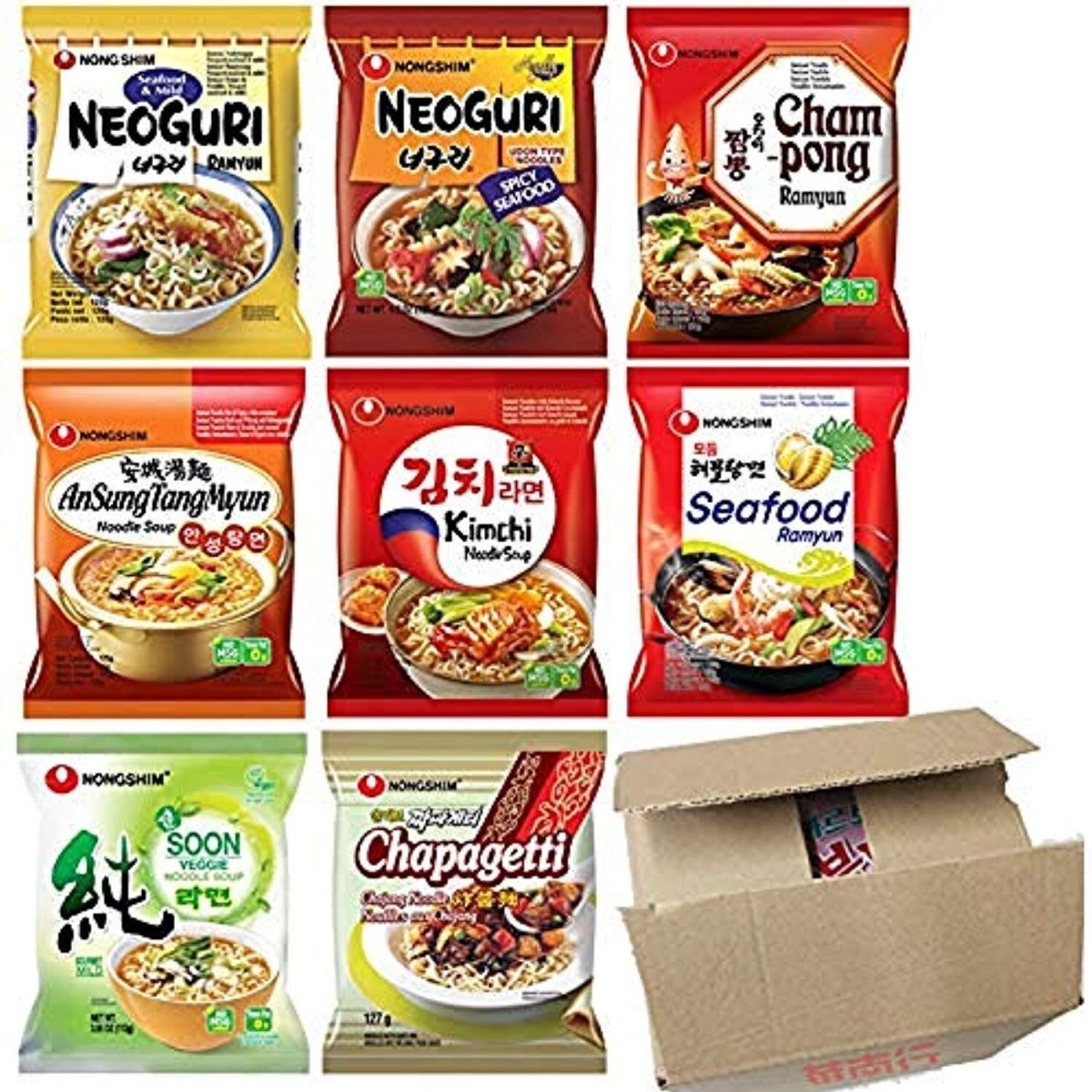Nong Shim Instant Noodle Soup Ramyun Ramen Assorted Flavour (Pack of 10) - Xihaha Limited