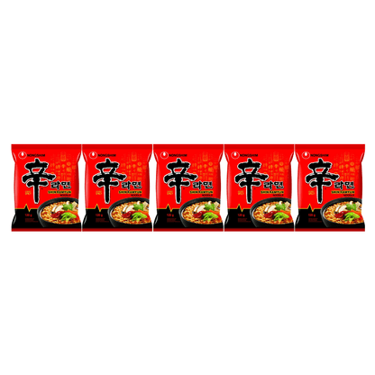 Nong Shim Shin Ramyun Noodle Soup Halal Korean 120g x 5 Packs - Xihaha Limited