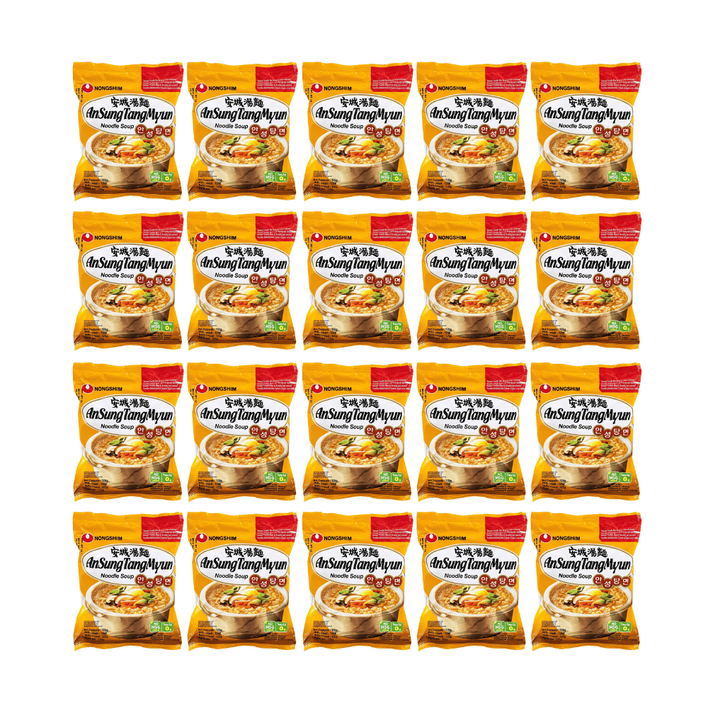 Nongshim Ansungtangmyun An Sung Tang Myum Hot & Spicy Ramyun Noodles (Pack of 20) - Xihaha Oriental Food & Gifts