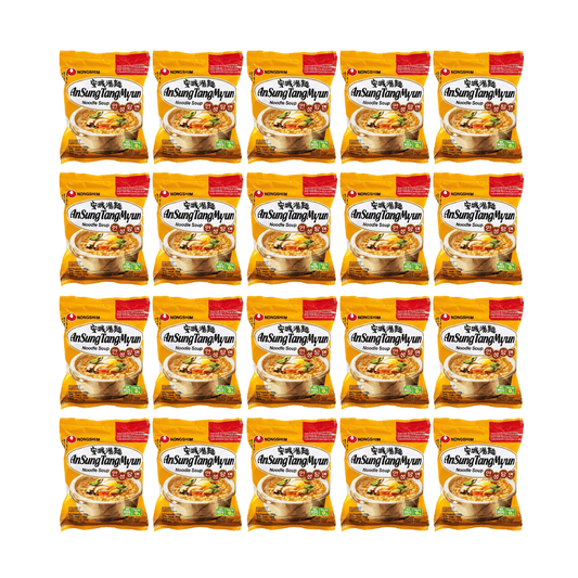 Nongshim Ansungtangmyun An Sung Tang Myum Hot & Spicy Ramyun Noodles (Pack of 20) - Xihaha Oriental Food & Gifts