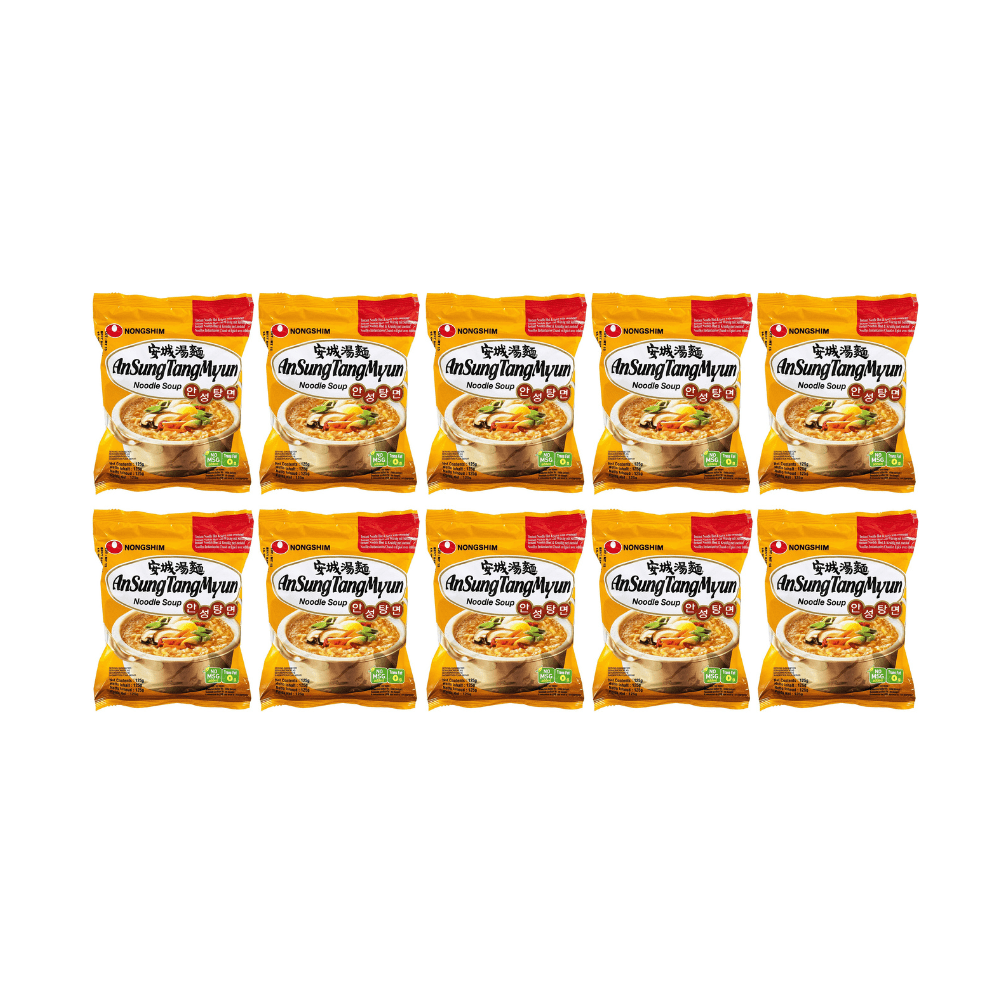 Nongshim Ansungtangmyun An Sung Tang Myum Hot & Spicy Ramyun Noodles x 10 packs - Xihaha Oriental Food & Gifts