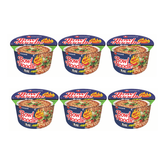 Nongshim Hot & Spicy Bowl Noodle Soup 100g Bowl | 3 packs | 6 packs | 12 packs - Xihaha Oriental Food & Gifts