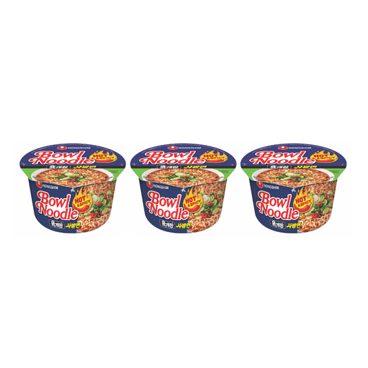 Nongshim Hot & Spicy Bowl Noodle Soup 100g Bowl | 3 packs | 6 packs | 12 packs - Xihaha Oriental Food & Gifts