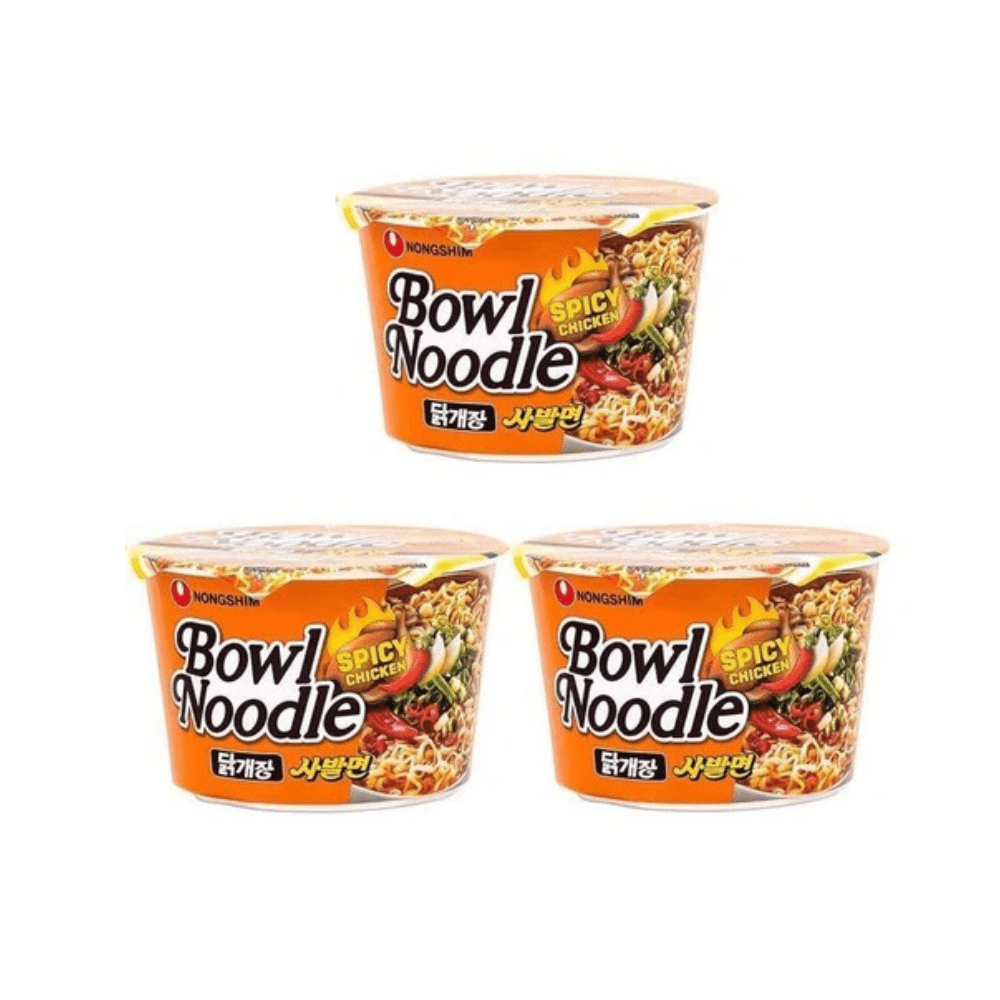 Nongshim Korean Spicy Chicken Bowl Instant Noodle Soup 100g | 3 packs | 6 packs | 12 packs - Xihaha Oriental Food & Gifts