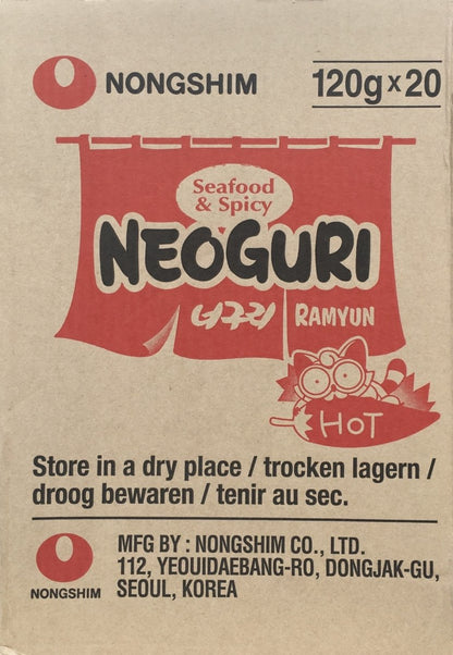 Nongshim Neoguri Hot Instant Noodles 120g (Pack of 20) - Xihaha Limited