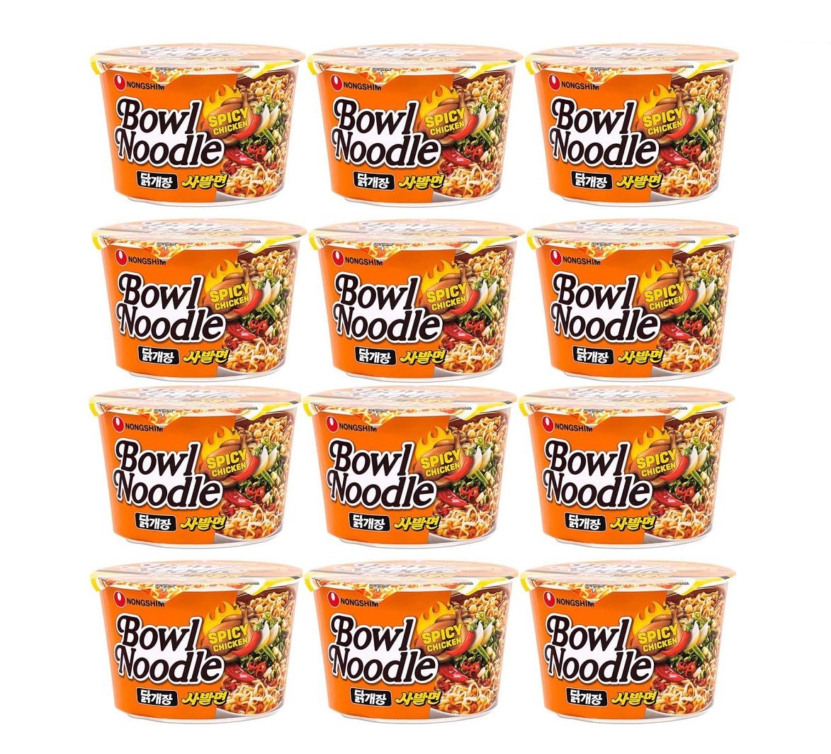 Nongshim Noodles Soup Spicy Chicken Bowl 100G (12 Bowls) - Xihaha Limited