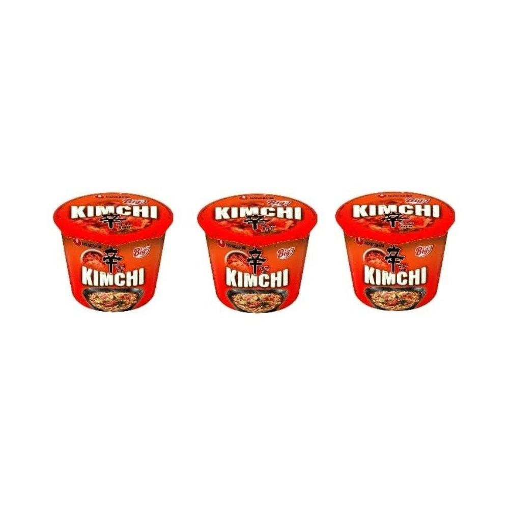 Nongshim Shin Kimchi Big Bowl Ramyun Noodles Soup, Vegan 112g | 3 packs | 6 packs | 16 packs - Xihaha Oriental Food & Gifts