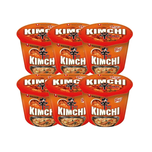 Nongshim Shin Kimchi Big Bowl Ramyun Noodles Soup, Vegan 112g | 3 packs | 6 packs | 16 packs - Xihaha Oriental Food & Gifts