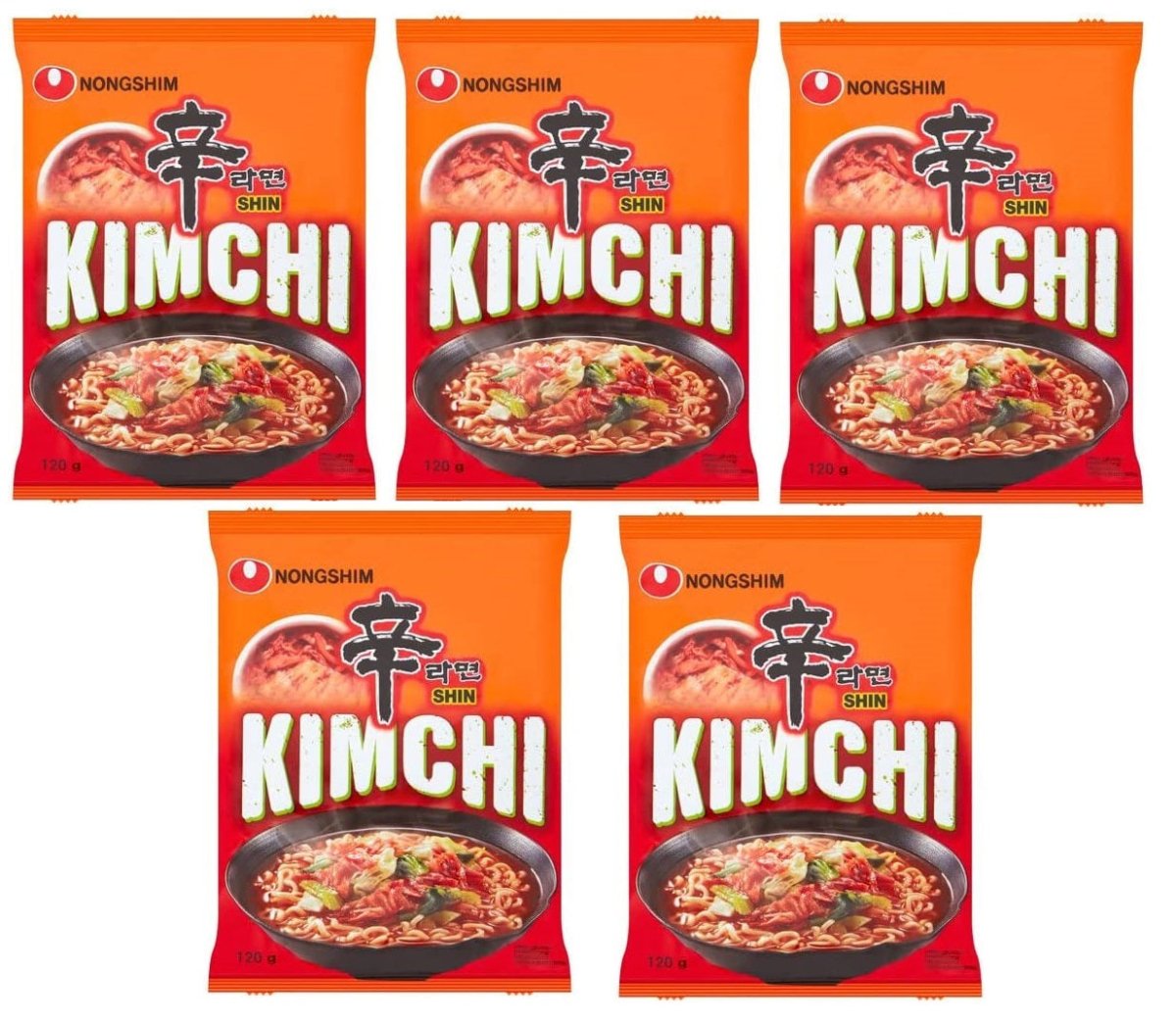 Nongshim Shin Kimchi Ramyun Noodle Soup 120G (Pack of 5) - Xihaha Limited