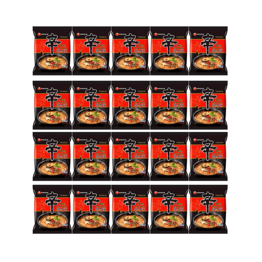 Nongshim Shin Ramyun Black Premium Korean Instant Noodles 130g x 20 – Rich Beef Bone Broth - Xihaha Oriental Food & Gifts
