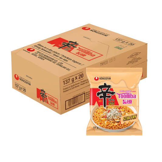 Nongshim Shin Ramyun Toomba Stir Fry Noodles 137g (Pack of 20) – Spicy & Creamy Korean Stir - Fry Ramen - Xihaha Oriental Food & Gifts
