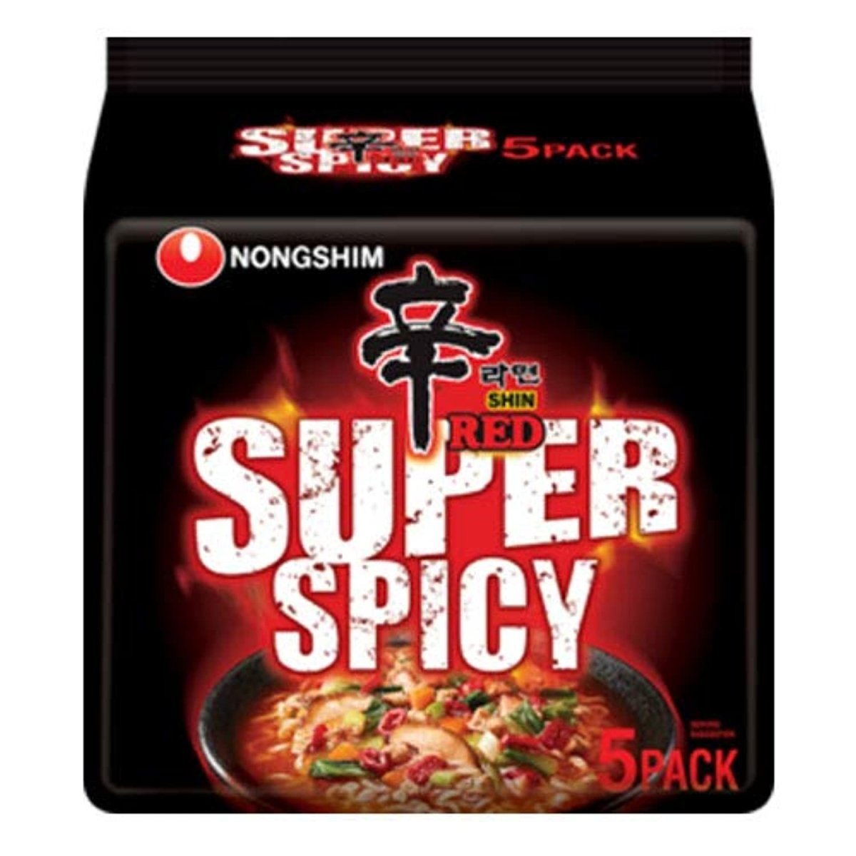 Nongshim Shin Red Ramyun Super Spicy 120g (Pack of 5) - Xihaha Limited
