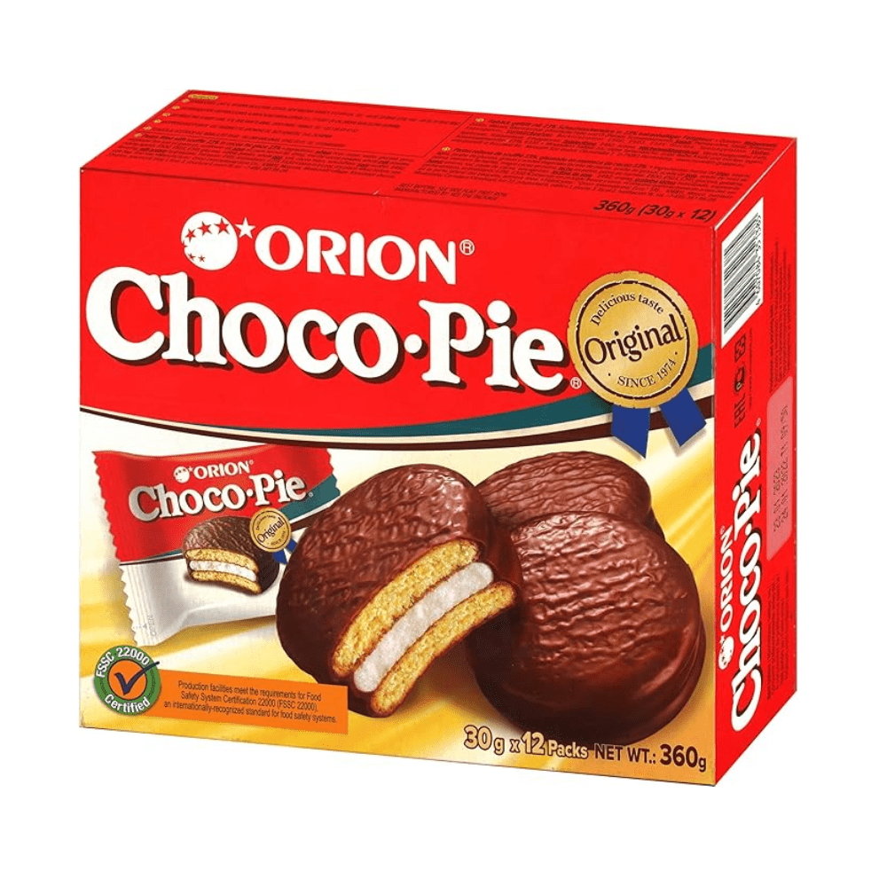 Orion Korean Choco Pie Marshmallow Chocolate Snack (30g x 12Packs) 360g - Xihaha Oriental Food & Gifts