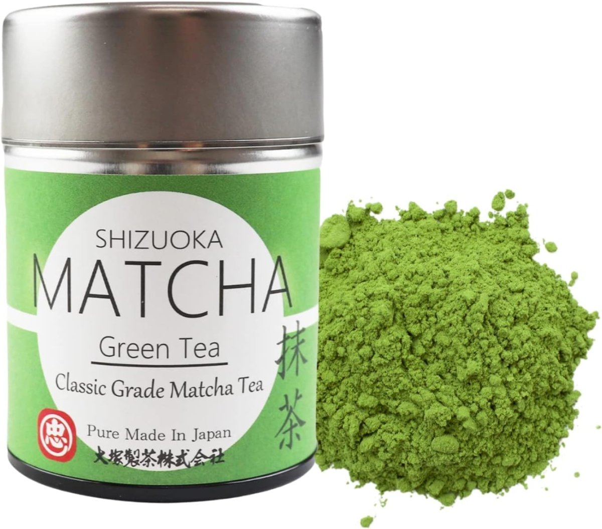 Otsuka Green Tea Co - Shizuoka Classic Matcha Powder 30g - Made in Japan - Best For Drink, Latte, Dessert, Cake, Ice and more (Small Can - 30g) - Xihaha Oriental Food & Gifts