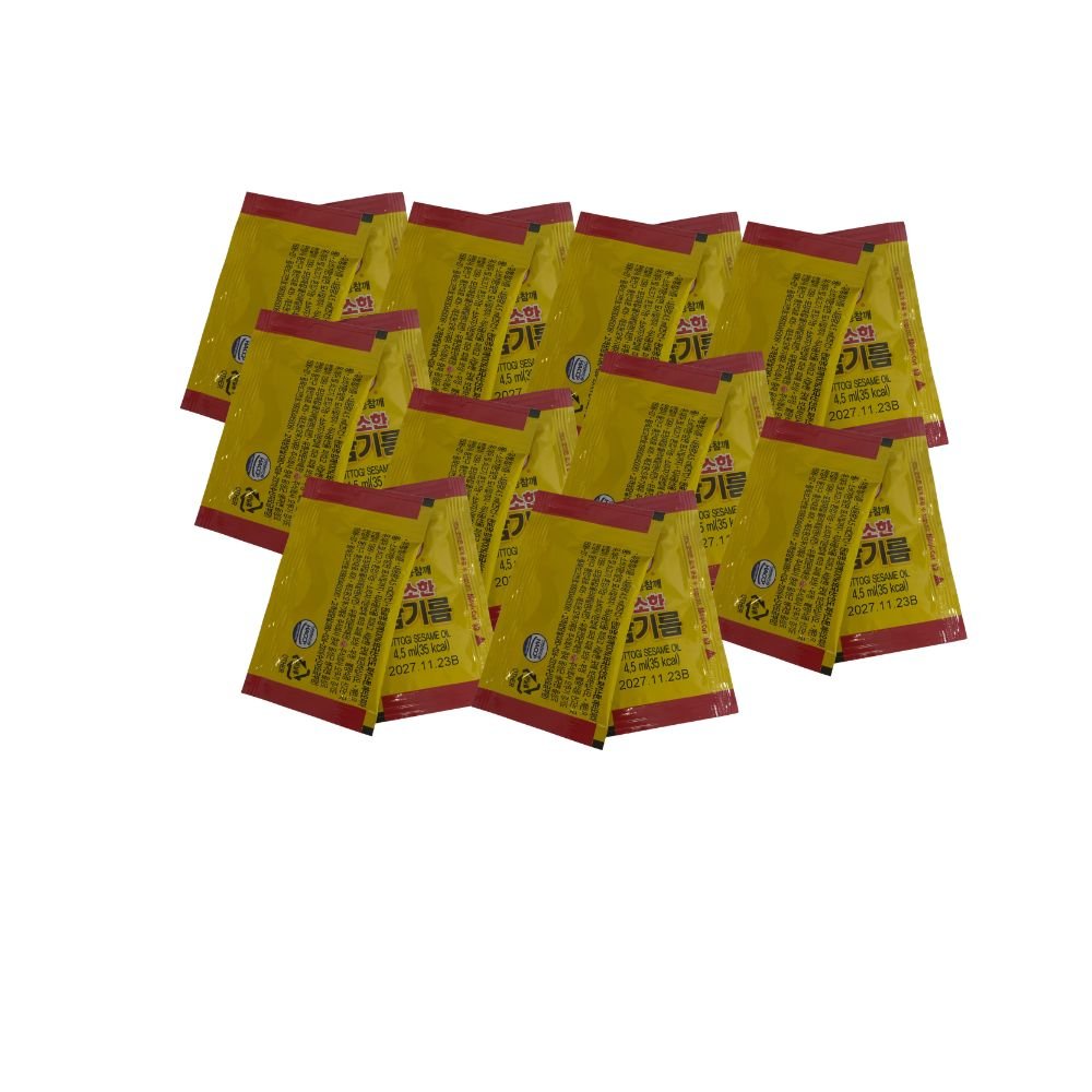 Ottogi Korean Roasted Sesame Oil Sachets 4.5ml 20 sachets | 50 sachets - Catering camping short stay - Xihaha Oriental Food & Gifts
