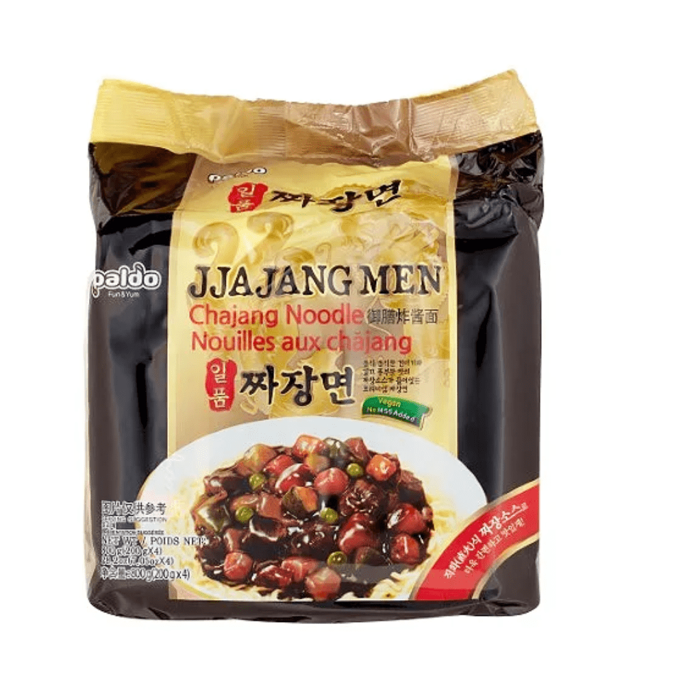 Paldo Jjajang Jia Jangmen (Chajang Noodle) 200g (Pack of 4) - Xihaha Oriental Food & Gifts
