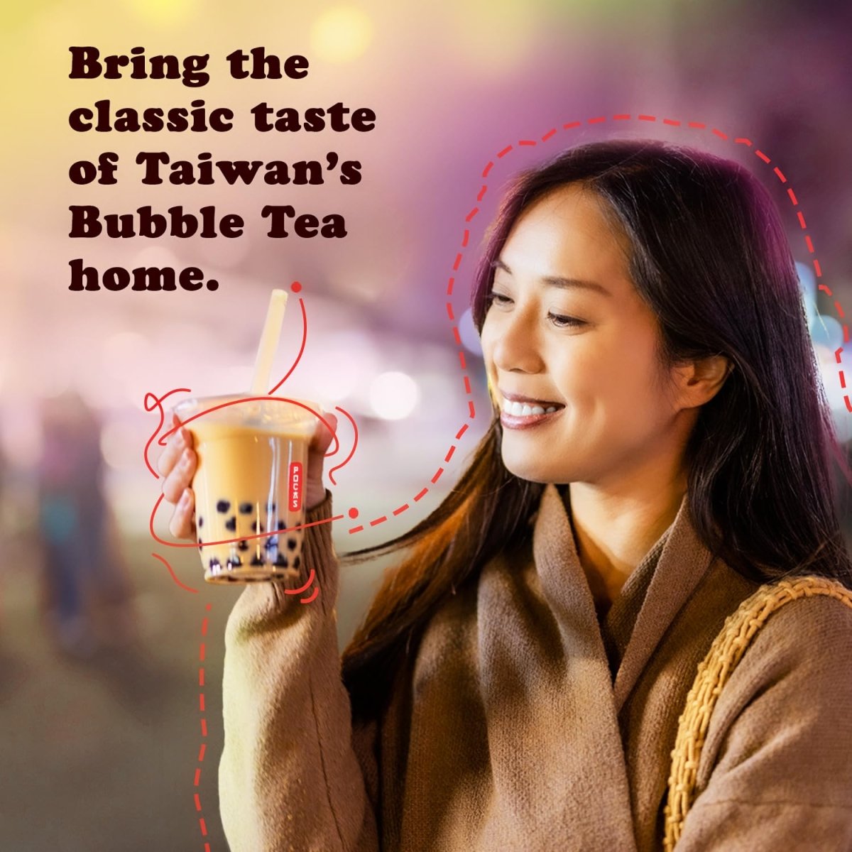 Pocas Bubble Tea Kit, Variety 6 - Pack Party Set - Xihaha Oriental Food & Gifts