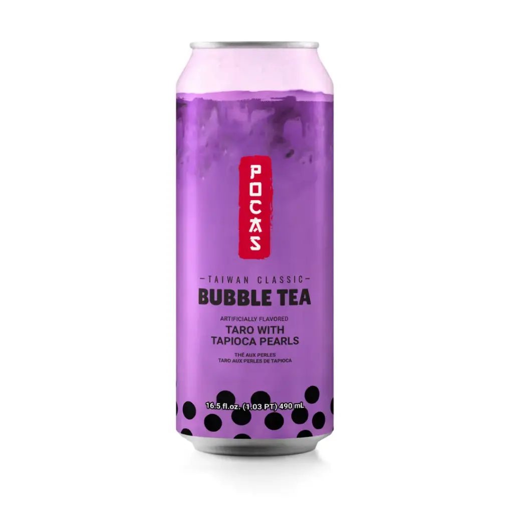 POCAS Bubble Tea Taro with Tapioca Pearls Can Drink 490ml - Xihaha Oriental Food & Gifts