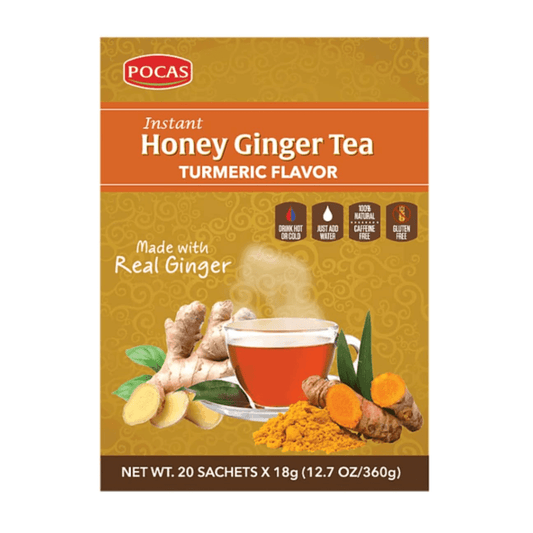 Pocas Instant Honey Ginger Tea Turmeric Flavour 20 Sachets (360g) - Xihaha Oriental Food & Gifts