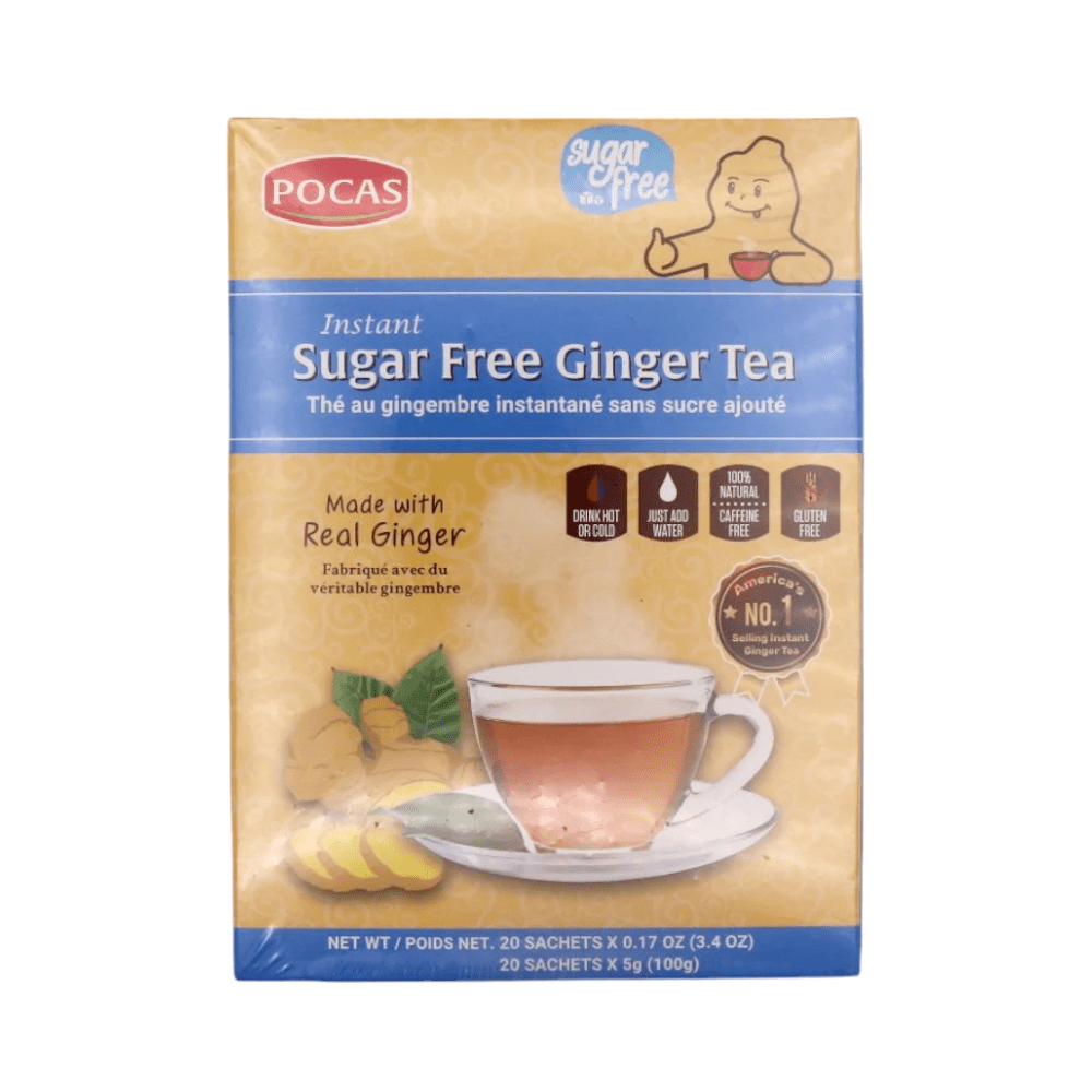 Pocas instant Sugar Free Real Ginger Tea 5g x 20 sachets (20 teabags) - Xihaha Oriental Food & Gifts