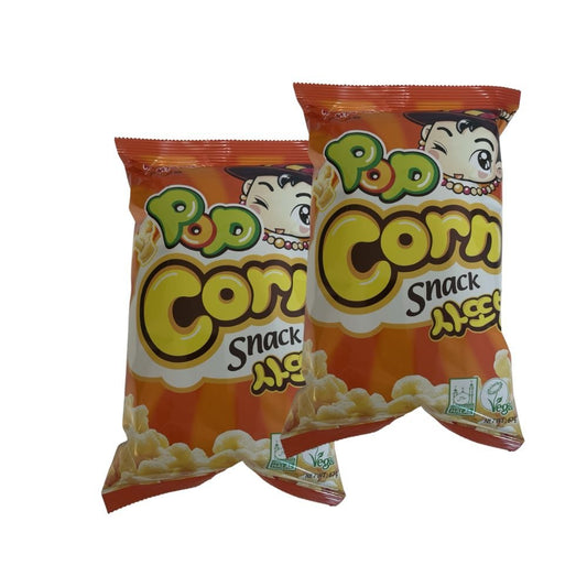 Popcorn Snack Sweet Corn Flavour 67g x 2 packs | Korean Corn Puff Snack | Halal & Vegan - Xihaha Oriental Food & Gifts