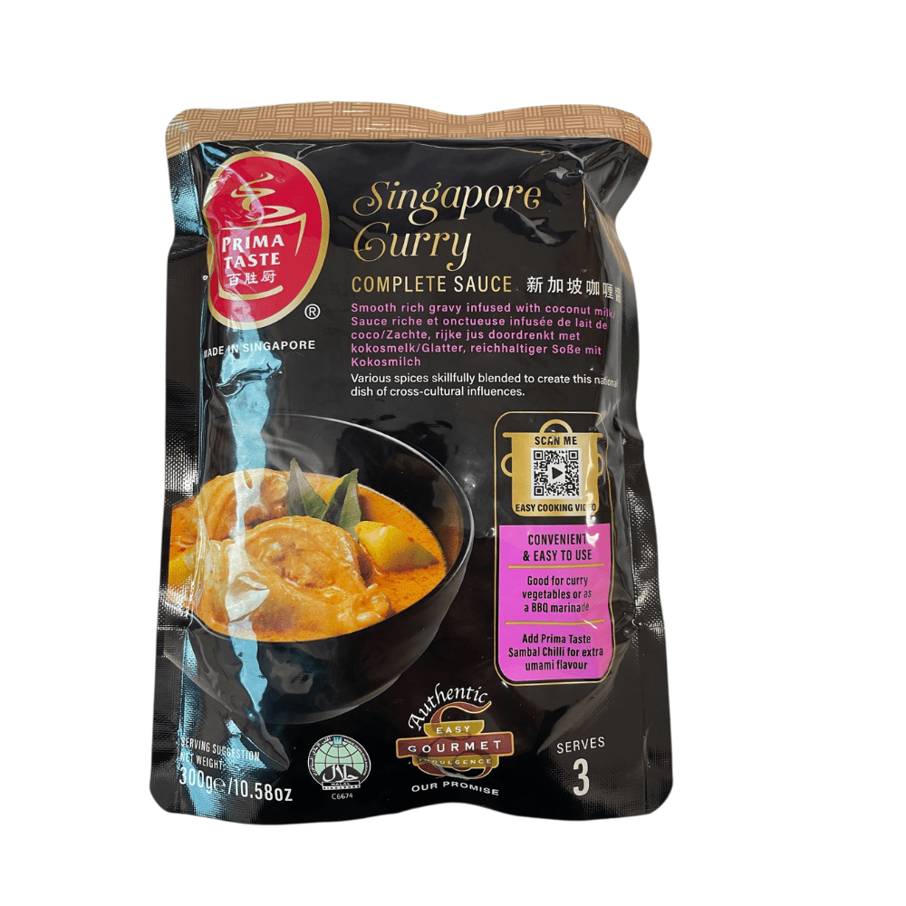Prima Taste Singapore Curry Complete Sauce 300g – Halal Coconut Curry – Serves 3 - Xihaha Oriental Food & Gifts