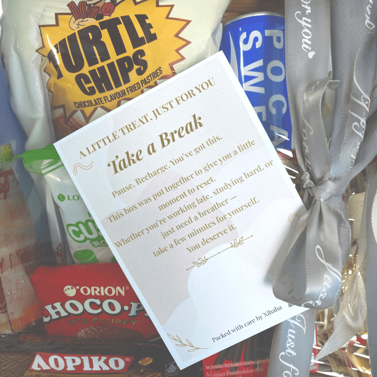 Recharge Break Box™ Asian Snack Hamper | Study & Work Care Package Gift | Instant Noodles, Korean Snacks, Office OT Survival Box - Xihaha Oriental Food & Gifts