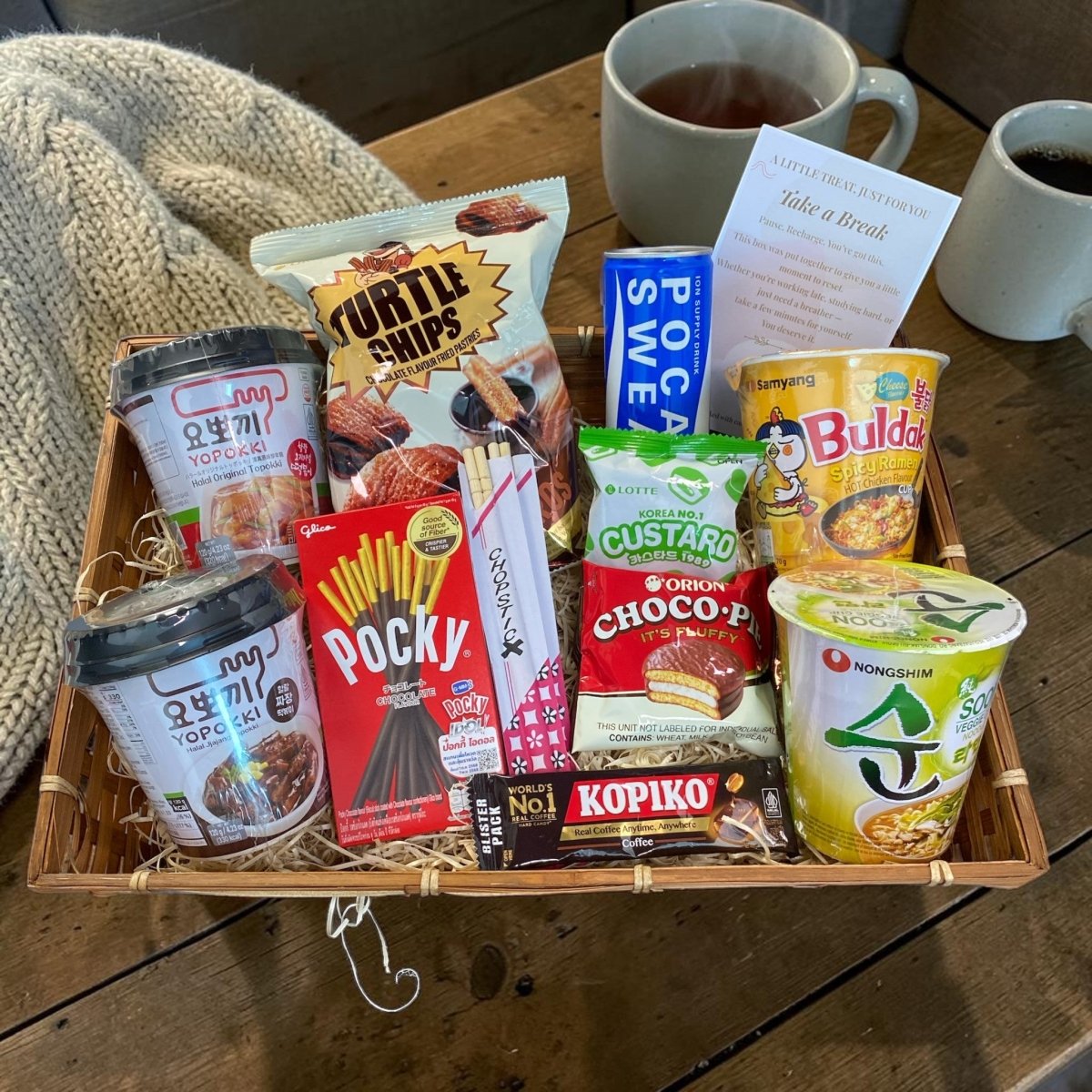 Recharge Break Box™ Asian Snack Hamper | Study & Work Care Package Gift | Instant Noodles, Korean Snacks, Office OT Survival Box - Xihaha Oriental Food & Gifts