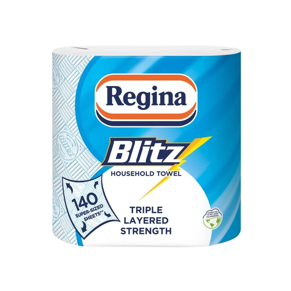 Regina Blitz Kitchen Roll | Triple Layer Household Towel | Pure Cellulose Paper | FSC Certified | Available in 140, 280 & 560 Sheet Packs - Xihaha Oriental Food & Gifts