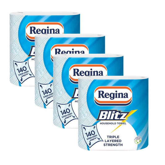 Regina Blitz Kitchen Roll | Triple Layer Household Towel | Pure Cellulose Paper | FSC Certified | Available in 140, 280 & 560 Sheet Packs - Xihaha Oriental Food & Gifts