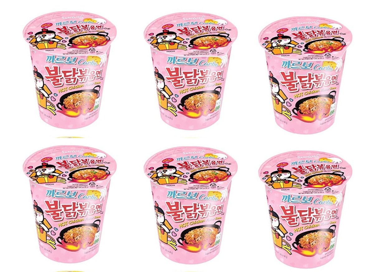 Samyang Buldak Hot Chicken Carbonara Flavor Ramen Cup Noodles 80 x 6 cups 420g - Xihaha Oriental Food & Gifts