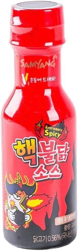 Samyang Buldak Hot Chicken Flavour Sauce, Halal, 200g - Choose (Hot Chicken Sauce, 2x Spicy Sauce, Carbonara Sauce)