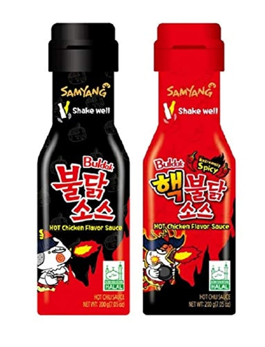 Samyang Buldak Hot Chicken Flavour Sauce, Halal, 200g - Choose (Hot Chicken Sauce, 2x Spicy Sauce, Carbonara Sauce)