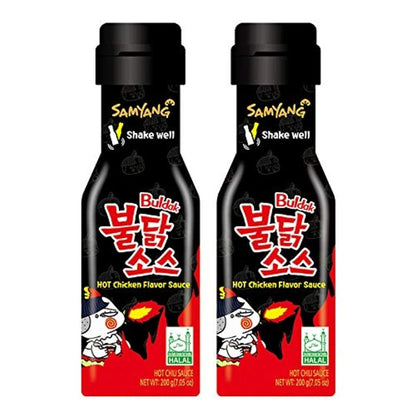 Samyang Buldak Hot Chicken Flavour Sauce, Halal, 200g - Choose (Hot Chicken Sauce, 2x Spicy Sauce, Carbonara Sauce)