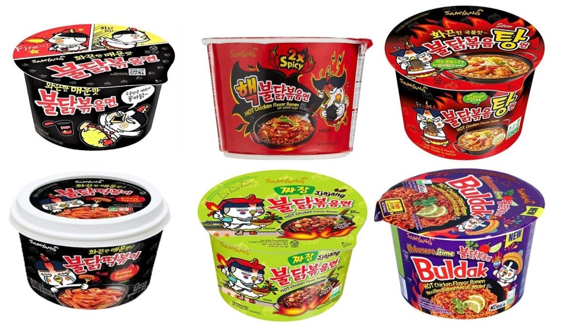 Samyang Buldak Noodles Big Bowl Ramen - Topokki, Habanero Lime, Jjajang - Xihaha Limited