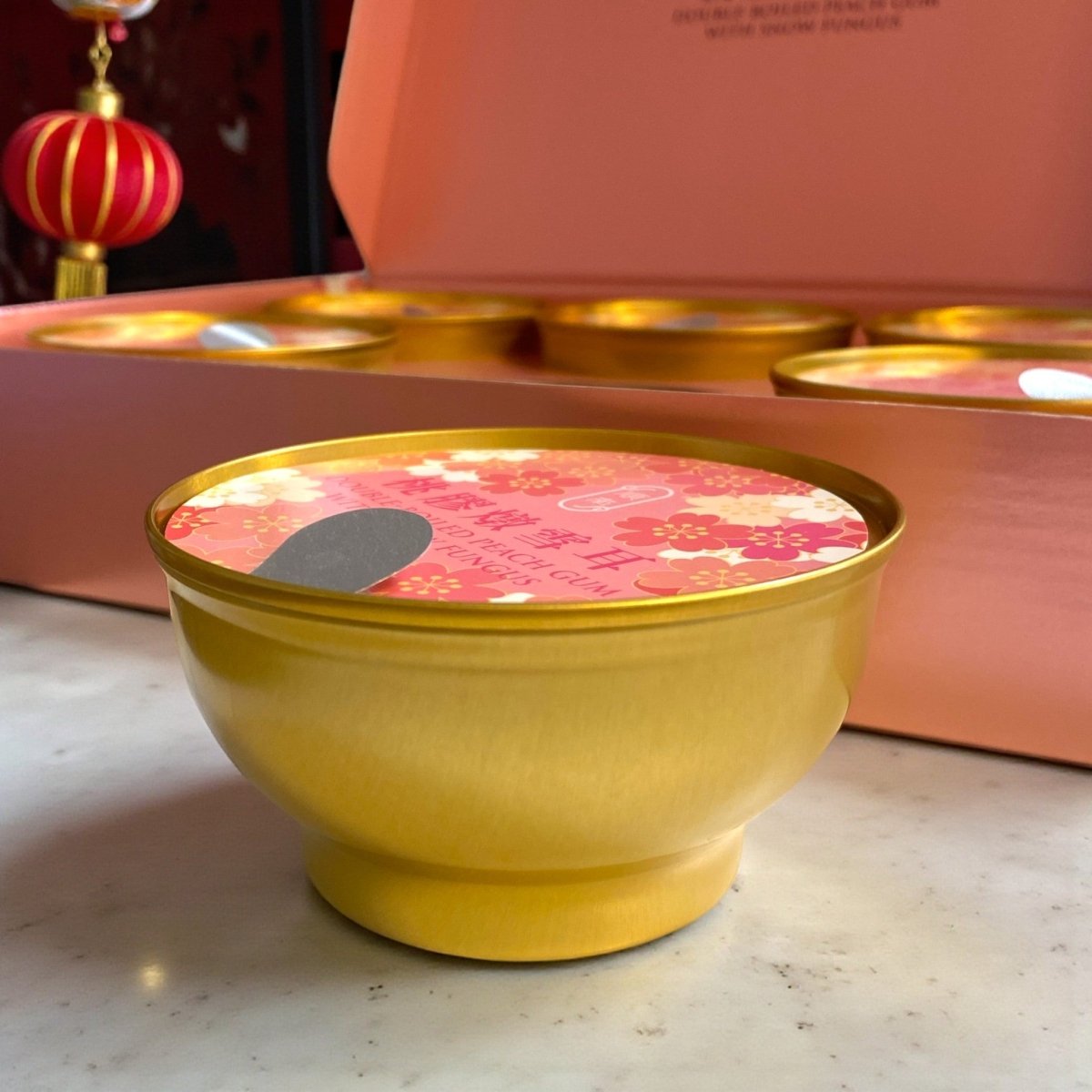 Shunnam Double - Boiled Peach Gum with Snow Fungus Dessert 238g x 6 Bowls – Traditional Chinese Herbal Sweet Soup Gift Set - Xihaha Oriental Food & Gifts