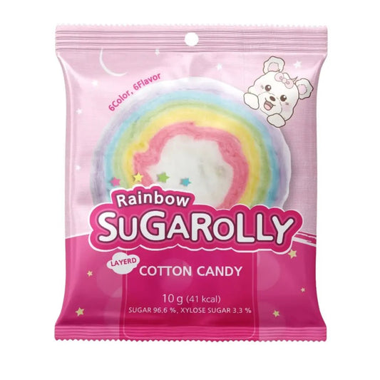 Sugarolly Rainbow Cotton Candy 10g (Pack of 10) - Xihaha Oriental Food & Gifts