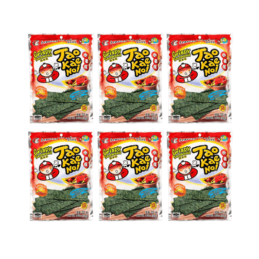 Tao Kae Noi Crispy Seaweed (Hot & Spicy) 32g x 6 packs - Xihaha Oriental Food & Gifts