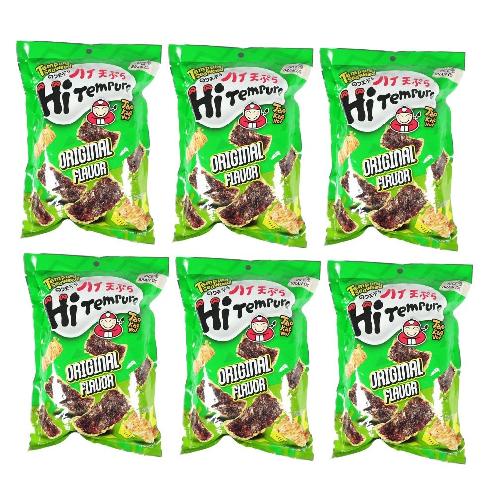Tao Kae Noi Hi Tempura Seaweed Original - 6 x 40g bags - Xihaha Oriental Food & Gifts