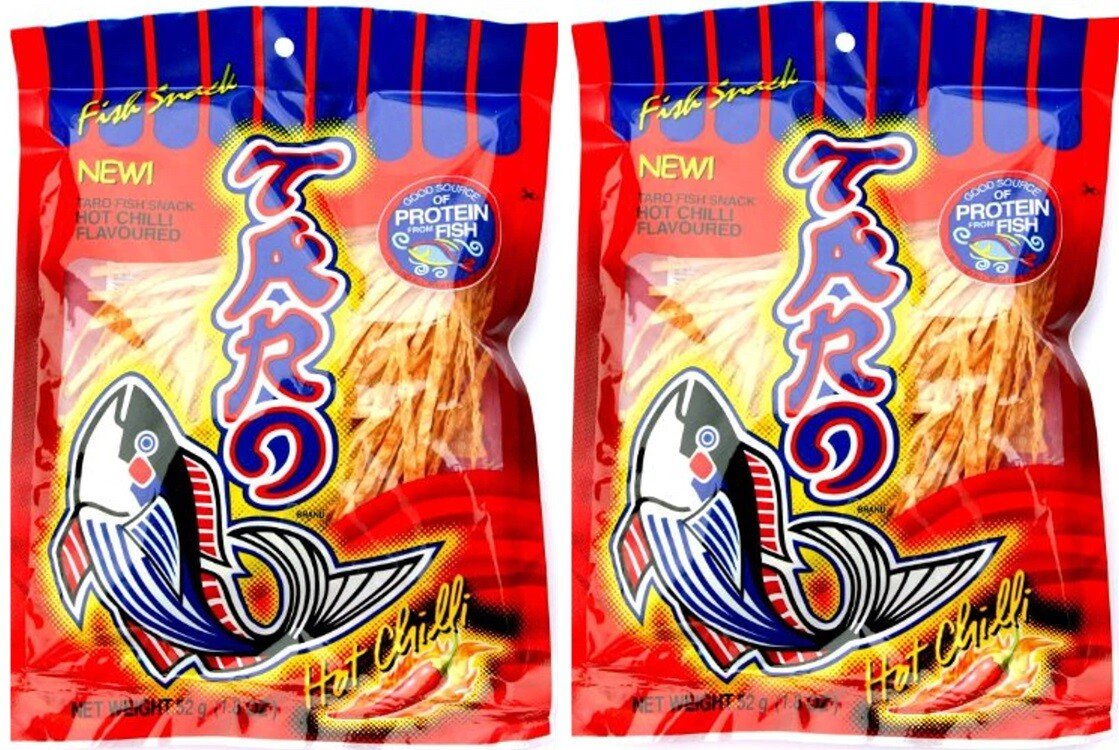 Taro Brand Fish Snack (Hot Chilli Flavour) 52g x 2 packs - Xihaha Oriental Food & Gifts