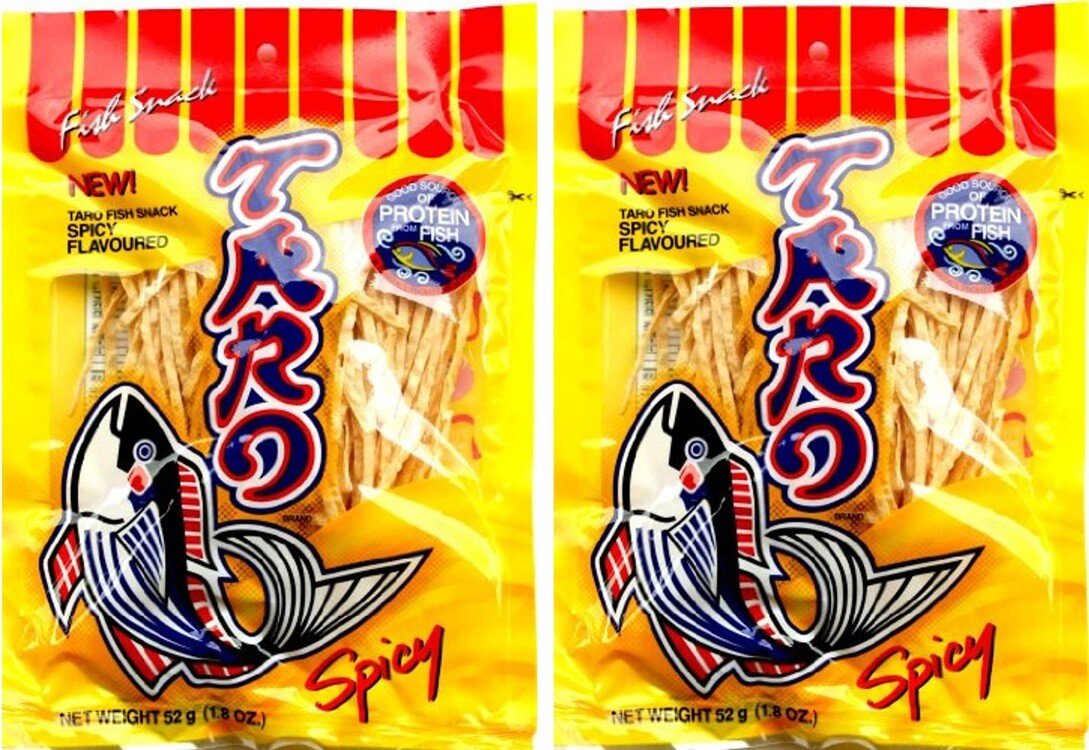 Taro Brand Fish Snack (Spicy Flavour) 52g x 2 packs - Xihaha Oriental Food & Gifts