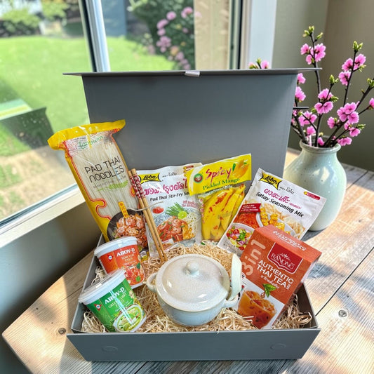 Thai Food Hamper & Ceramic Soup Bowl Gift Set - Xihaha Oriental Food & Gifts