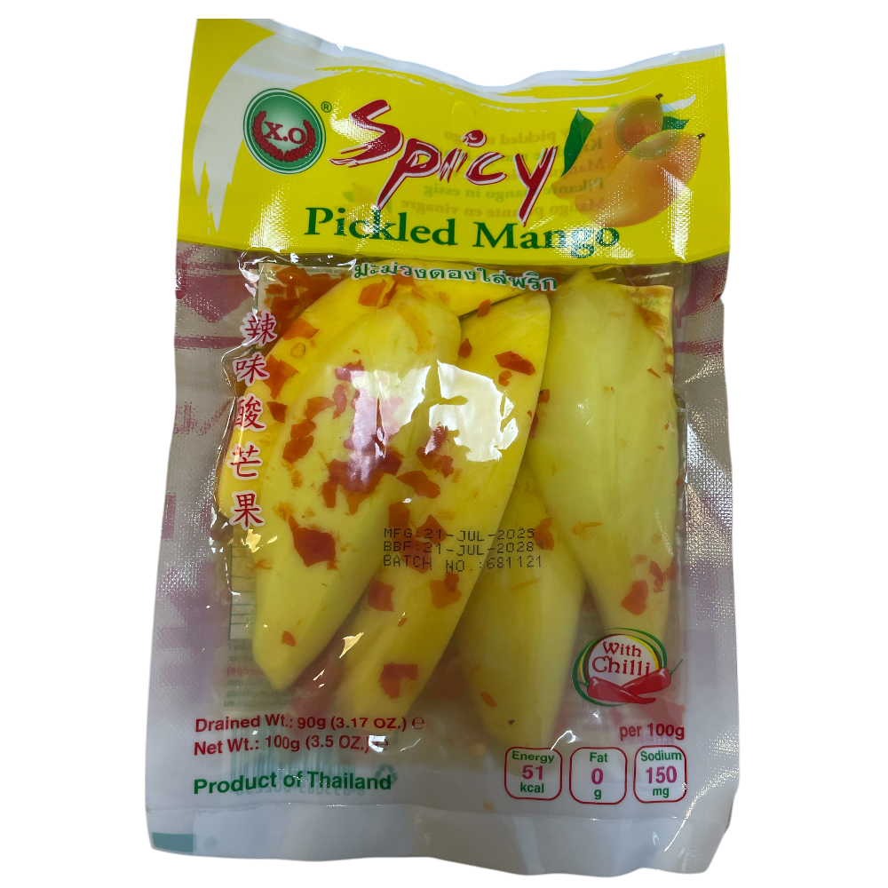 Thai Spicy Pickled Mango with Chilli – Sour Pickled Mango Snack 100g - Xihaha Oriental Food & Gifts